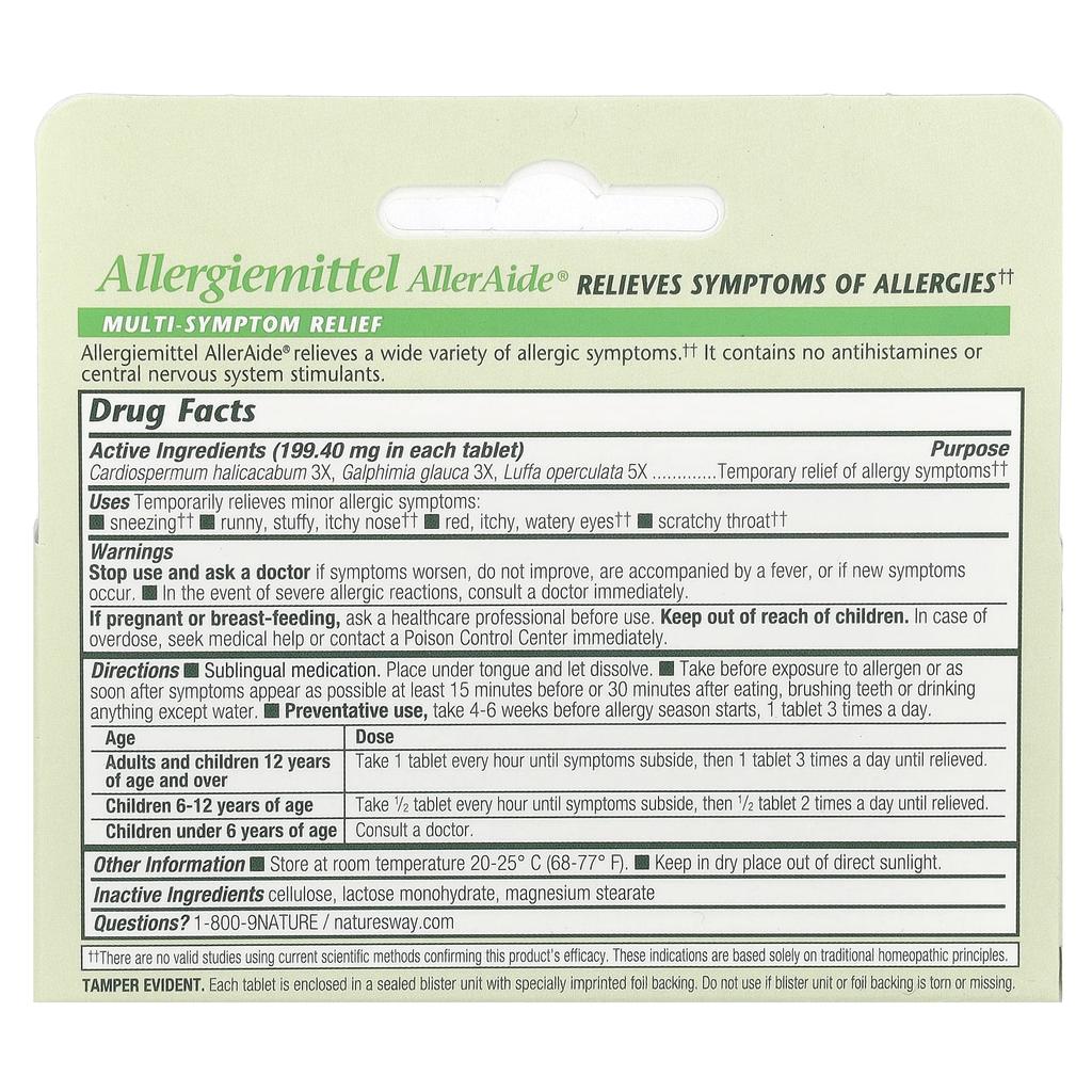 Boericke & Tafel Allergiemitel Alleraide®, Allergy Relief, 40 Tablets