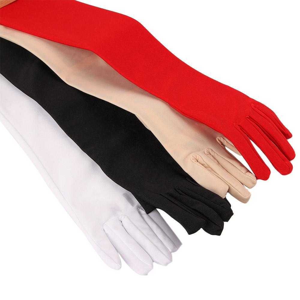 Summer Women Sunscreen Performance Opera Satin Long Gloves Finger glove Prom Gloves Driving Gloves