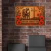 "Never Forgotten" Iron Plaque - 30x20cm Memorial Sign for Historical Remembrance