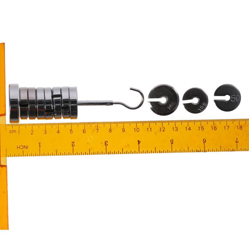 Premium Brass Slotted Weight Set Silver Lab Slotted Mass Set with Hanger & Case General Science