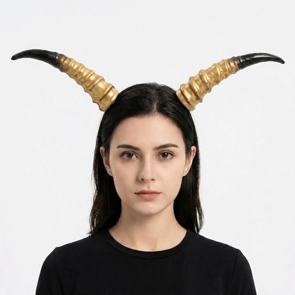 Cosplay Headband Cosplay Hairband Ox Horn Halloween Hair Hoop Halloween Horns Headband Photo Props