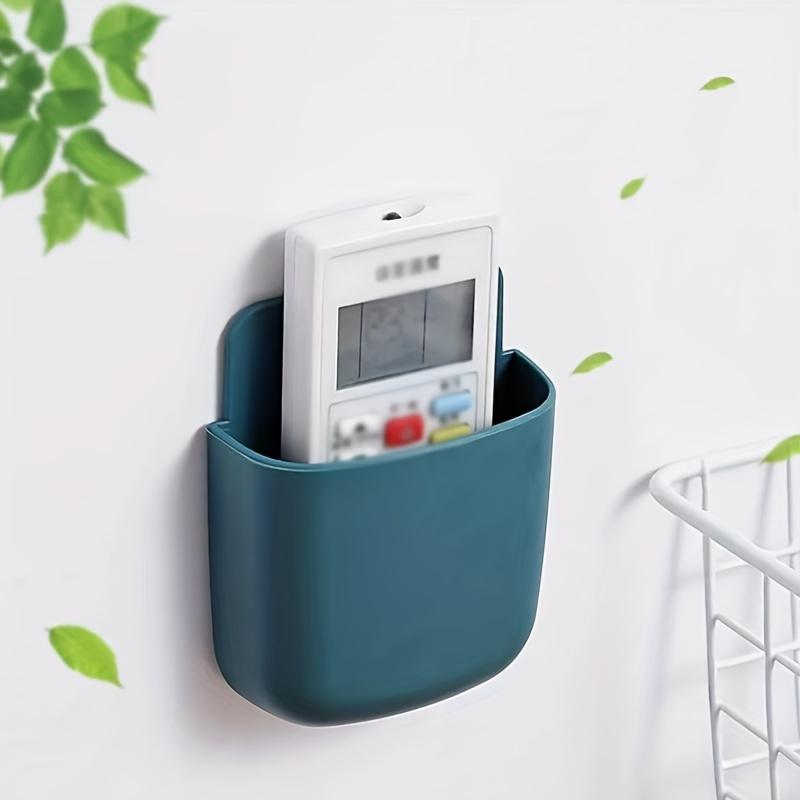 1шт настенный ящик для хранения, пластиковый самоклеящийся ящик для хранения, держатель для зарядки мобильного телефона, стойка-органайзер для хранения пульта дистанционного управления