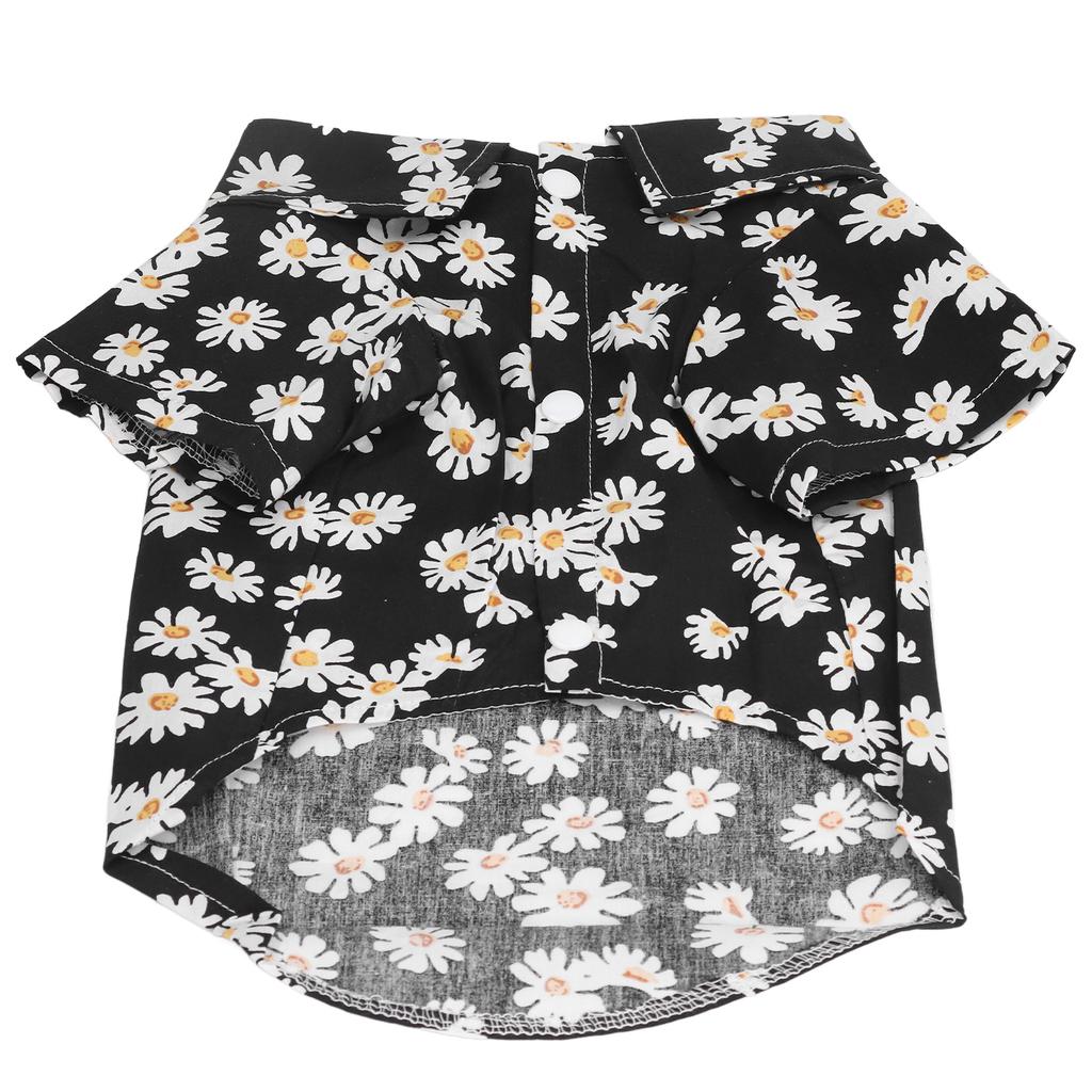 Daisy Print Dog Shirt Soft Breathable Flexible Pet T Shirt for Small Dogs and Cats