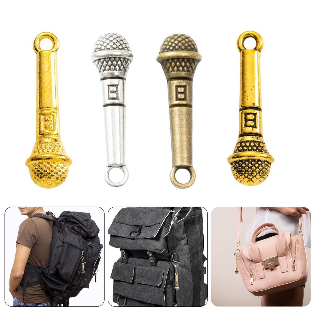 100 штук Подвески-микрофоны Аксессуары для рукоделия Подвеска-шарм для ювелирных изделий Подарок для любителей изготовления ювелирных изделий и рукоделия