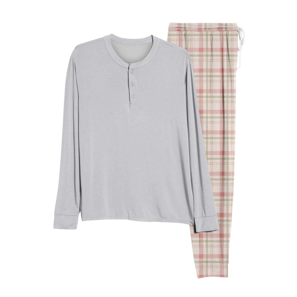 Men's Pajama Set, Long Sleeve And Long Pants, Two-piece Set