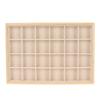 Jewelry Storage Display Trays Multipurpose 24 Grids Jewelry Tray for Ring Earring Bangle Bracelet Necklace Beige