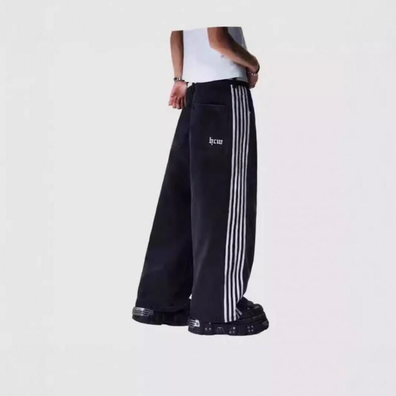 Womens Straight Leg Denim Jeans Vintage Streetwear Cotton Pants Mid-Rise Slim Fit Casual Trousers