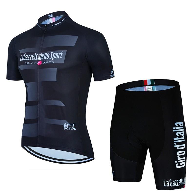 Mens Cycling Jersey Shorts Set Tour Of Italy Style Breathable Performance Wear