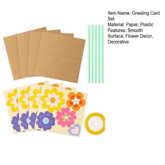 24 шт./компл., букет цветов на день матери, набор для рукоделия, набор для поздравительных открыток «сделай сам», набор для изготовления крафт-бумажных карточек, неделя признательности учителя, подарок, ремесло