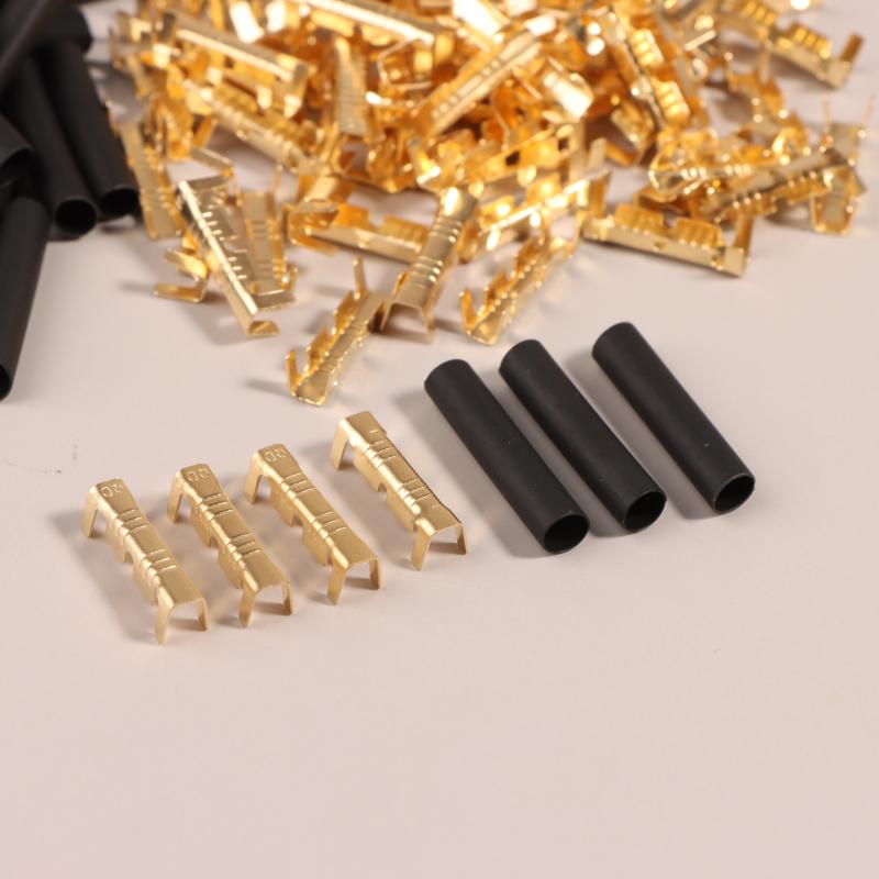 U-Shaped Electrical Wire Connectors Set 0.5-1.5mm² With Heat Shrink Tube Kits Crimp Terminals Block For Fast Wiring Cable Lock