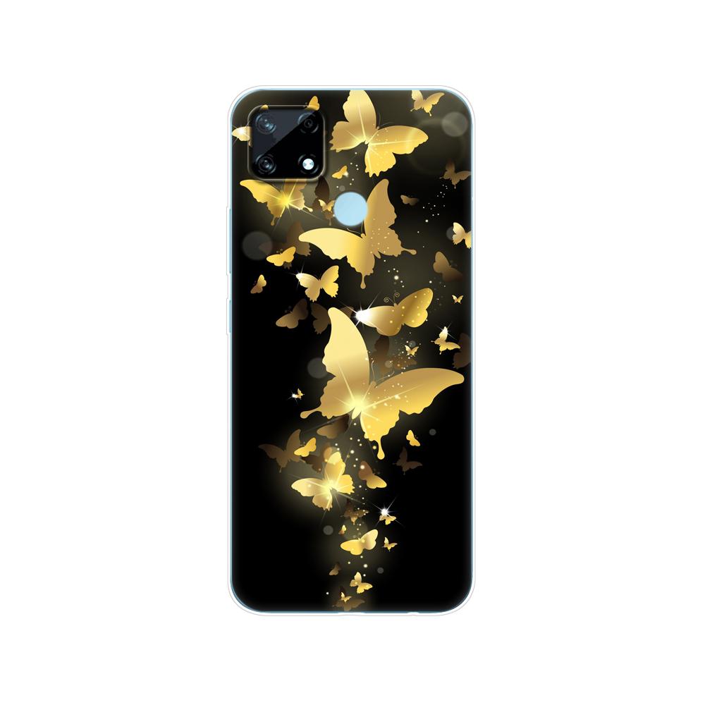 Для Realme C12 C25 C25S 7i Global Чехол Силиконовая задняя крышка для Realme Narzo 20 30A Чехол для телефона ТПУ Мягкий чехол-бампер Etui