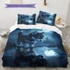 Animal reflection  Pattern Bedding Quilt Set Quilt Cover Pillowcase Home Decoration  Gift (1 * duvet cover + 2 * pillowcase, without core)