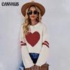 2021 европейские и американские осенне-зимние одинаковые новые женские свитера с круглым вырезом, модный пуловер, женский свитер любви