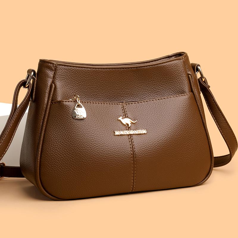 Женская сумка из мягкой кожи, сумка через плечо, большая вместимость, сумка через плечо