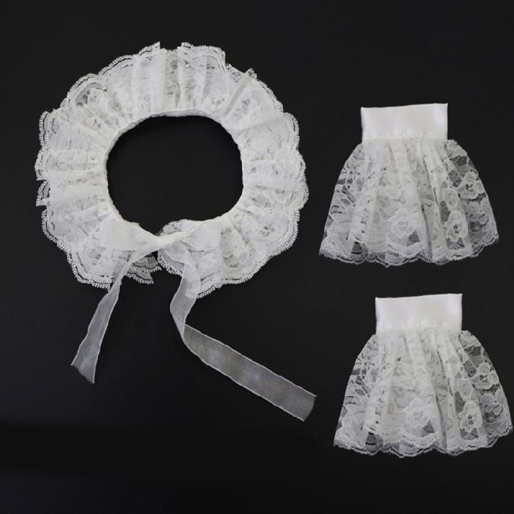Кружевной декоративный воротник-манжета на запястья, комплект для аниме-мероприятий, аксессуары для костюмов и косплея.