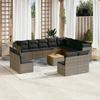 VidaXL Garden Lounge Set with Cushions 13 Pcs, Patio Sofas, Patio Furniture Set, Outdoor Furniture, Grey 3256263