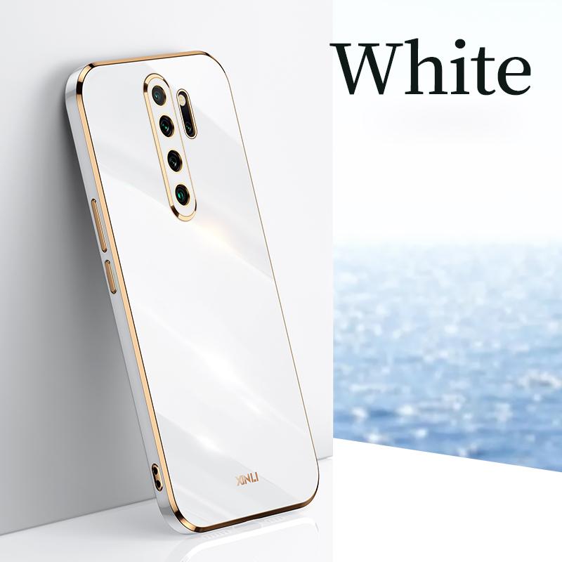 Plating Gold Frame Phone Case On For Xiaomi Redmi Note 8 2021 New 9 S Note8 8T Note9 Pro 9s 9T 9A 9AT Soft Silicone Cover