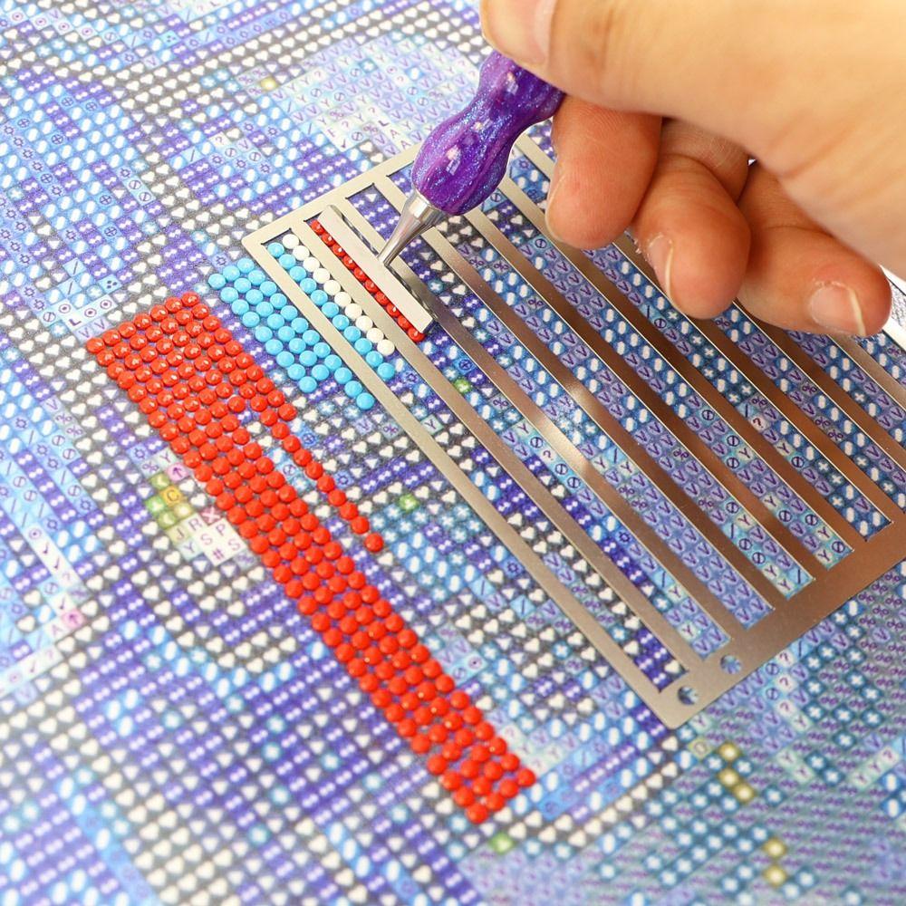 Линейка для алмазной мозаики своими руками, Нескользящая прямая линейка для рисования дрелью, Инструменты для алмазной живописи