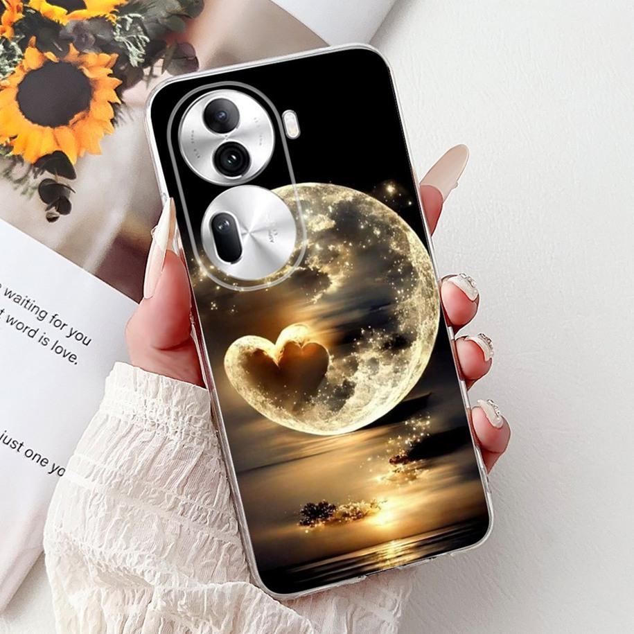 For OPPO Reno 11 Pro 5G Case CPH2607 New Fashion Flower Butterfly Silicone Clear Soft Phone Case on OPPO Reno11 5G CPH2599 Funda
