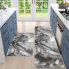 1Pcs Anti Fatigue Kitchen Rugs Luxurious Marble Print Waterproof Non-Slip Thick Cushioned Kitchen Mat Heavy Duty Comfort Standing Mat for Kitchen