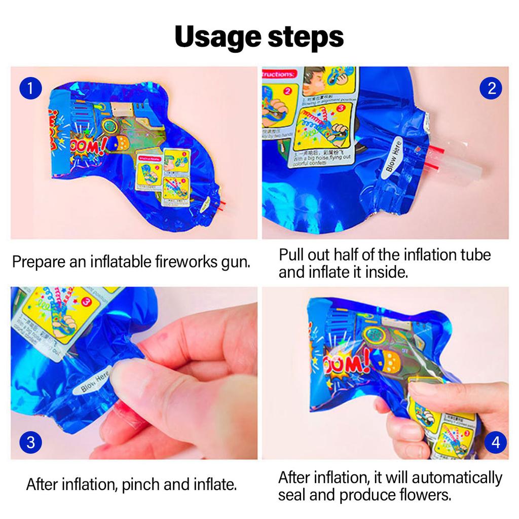 20/30/10 шт. Ручная пушка для фейерверков, надувная игрушка-фейерверк на день рождения, свадебное конфетти, конфетти для выпускного вечера