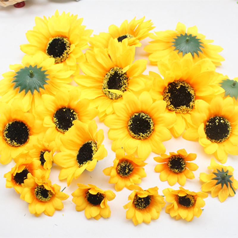 Silk Sunflower Artificial Flowers for DIY Wreaths, Home Décor & Photography Props