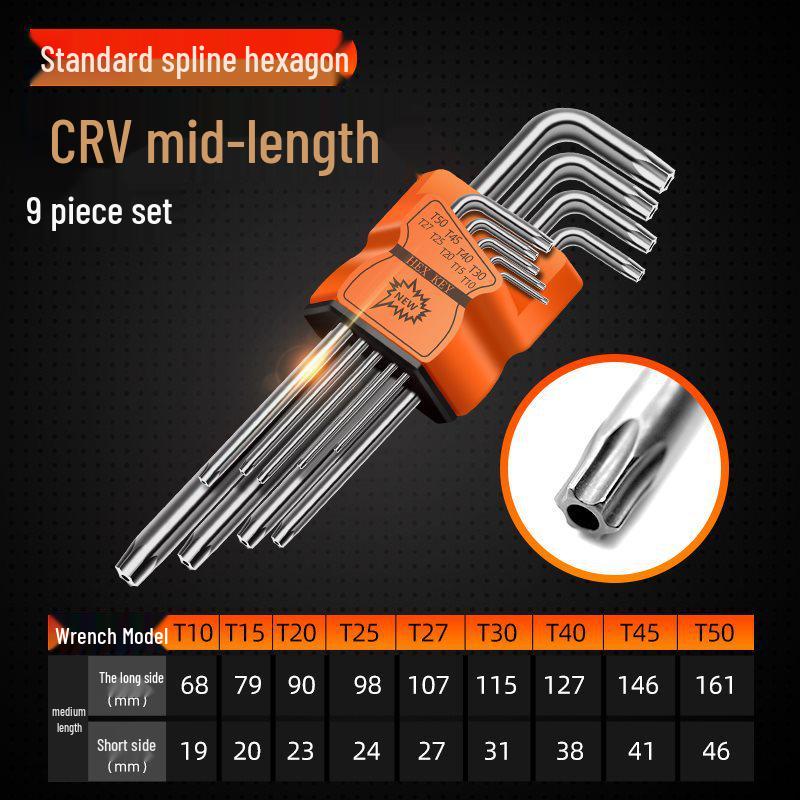 Набор шестигранных ключей Torx - 6- peças Шестигранные отвертки