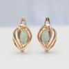 Полые геометрические серьги-капли с зеленым цирконом, золотые модные ювелирные изделия, свадебные элегантные аксессуары