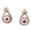 Les Trésors De Lily [L4653] - Silver 'Sissi' Silver Gray Earrings (rhodium-plated) - 14x9 Mm