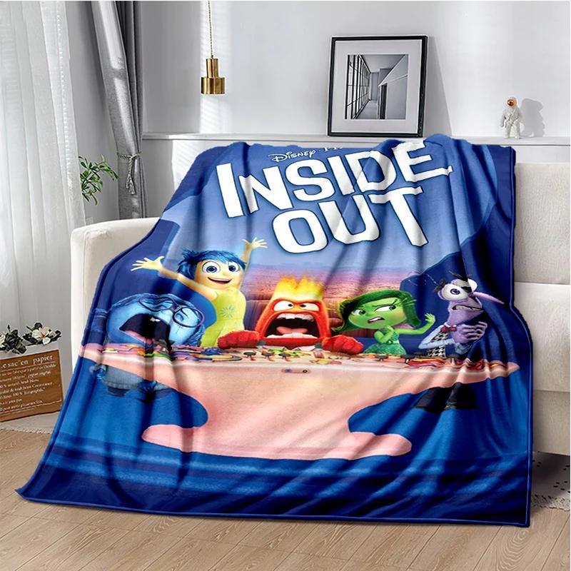 Новое мультяшное одеяло Inside Out Радость Грусть, Мягкое плед-покрывало для дома, спальни, кровати, дивана, пикника, путешествий, Детское