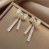 Fashion Bow Crystal Zircon Earrings For Women Trendy Party Jewelry Ear Accessories Valentine's Day Gift