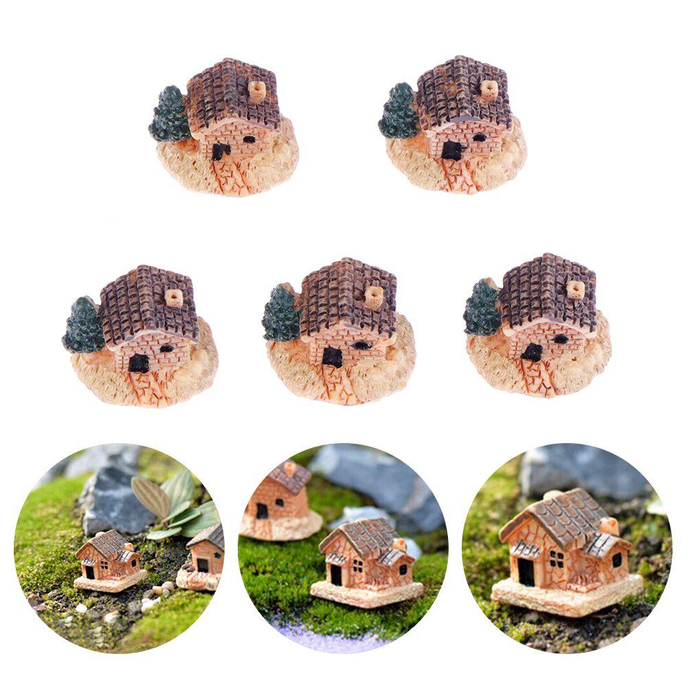 Gardening Decorations Moss Cottages Micro Landscape Mini Small House Figurines & Miniatures