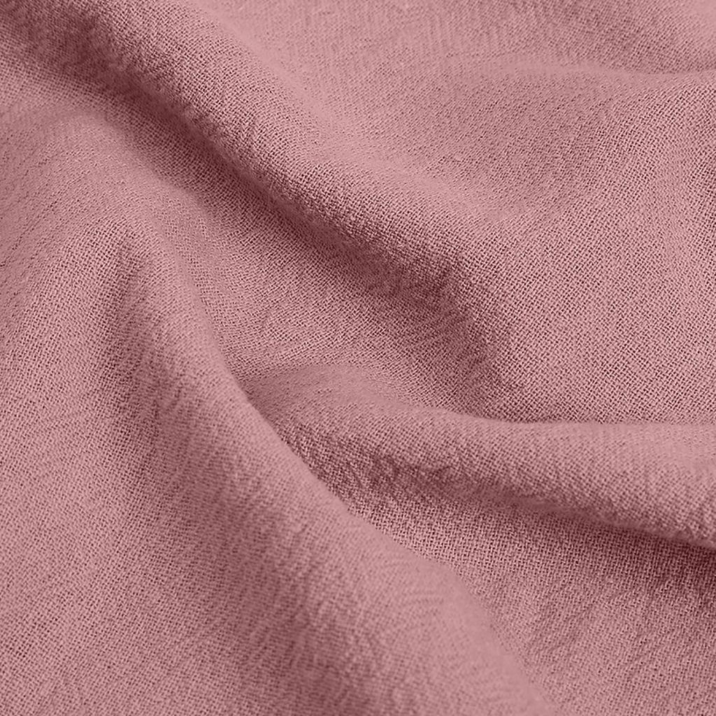 Модные однотонные хлопковые льняные модные свободные повседневные брюки с высокой талией для женщин