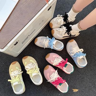 Внутреннее увеличение высоты сетчатые дышащие розовые немецкие тренировочные туфли женские 2025 весна и лето новый мягкая подошва ретро спорт и отдых Форрест Гамп