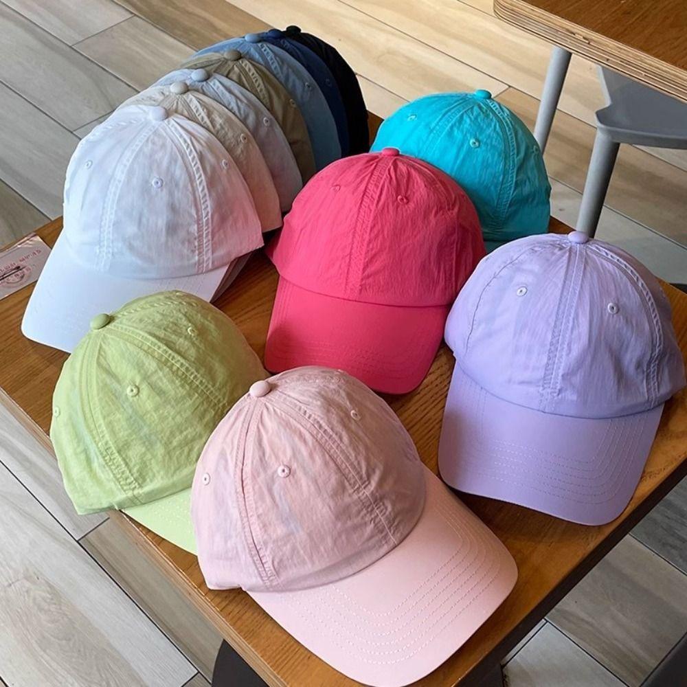 Корейский стиль однотонная шляпа от солнца аниме кепка с козырьком ретро быстросохнущая бейсболка для девочки