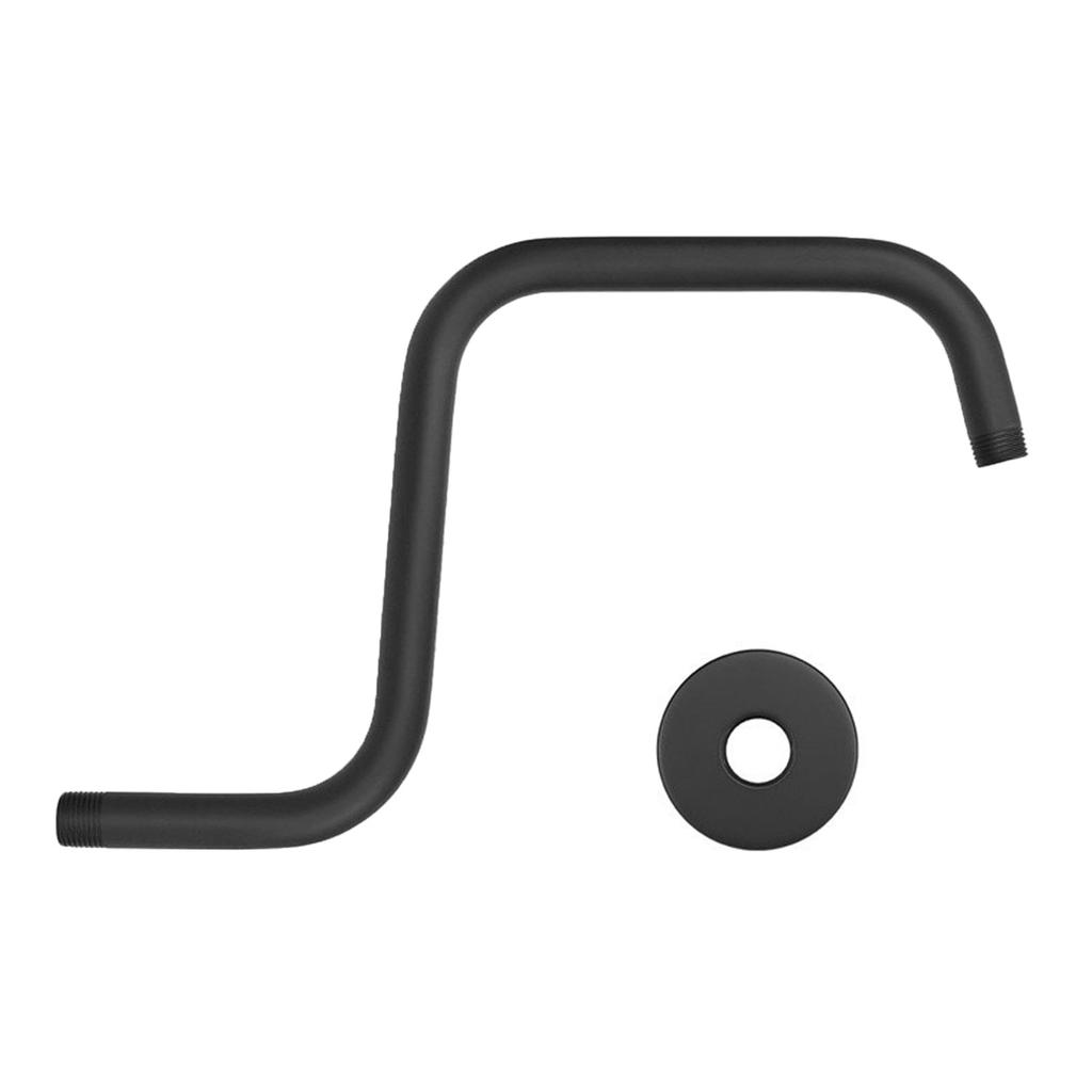 Upgrades Shower Head Extension Arm 13inch Gooseneck Riser with Flange High Rise Showerhead Extension Pipe for Bathroom