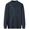Men's 100% Pure Wool Semi-High Collar Pullover Sweater