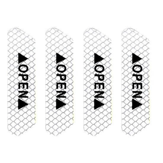 4шт открытые двери автомобиля светоотражающие знаки безопасности предупреждающие наклейки декор