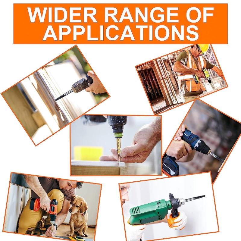 12pcs Bolt Remover Screw Extractor HSS Screw Remover Drill Bits with Hex Shank and Spanner for Broken /Damaged Bolt Stud