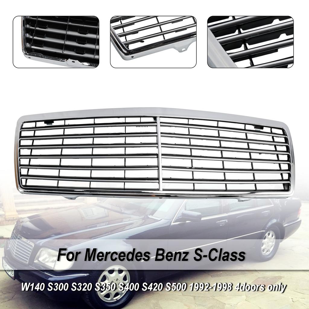 Хромированная решетка переднего бампера подходит для Mercedes-Benz S-Class W140 1992-1998
