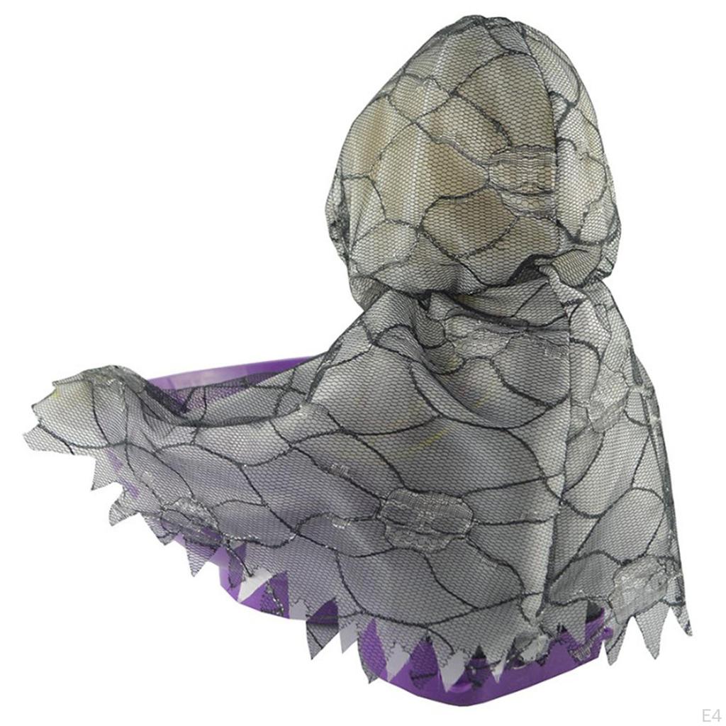 Decorations Glowing Skull with Lighted Eyes Fruit Plate Tricky for Haunted House Outside Garden