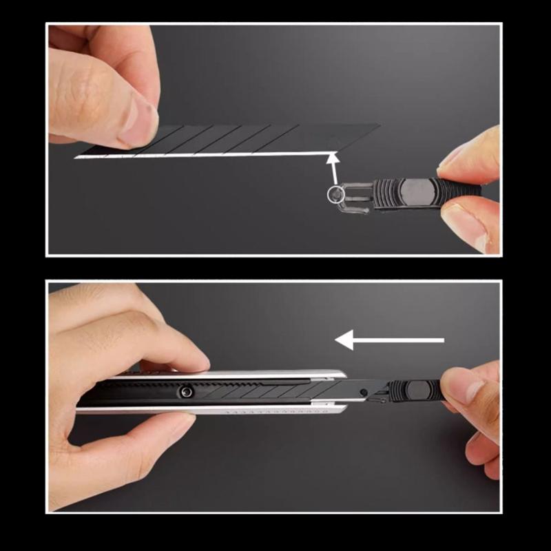 Канцелярский нож, металлический, 30°, небольшой резак для бумаги, самоблокирующийся, для распаковки, режущий инструмент, художественные принадлежности, лезвие 9 мм