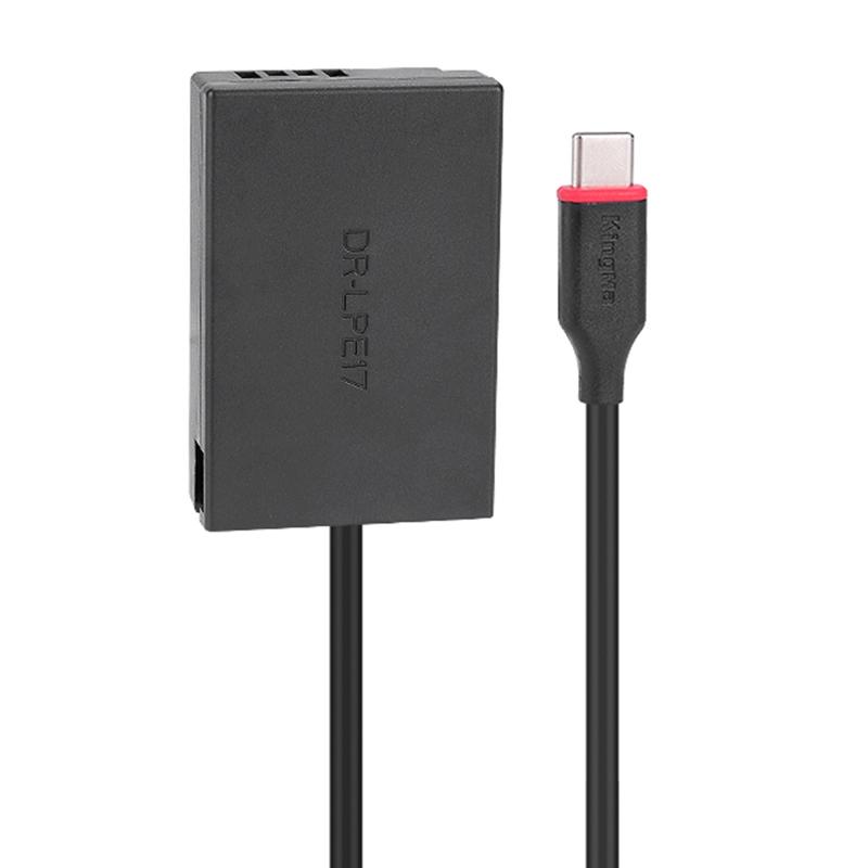 LP-E17 Replacement Dummy Battery Power Supply Adapter for DC Coupler Charger Kit for 77D 200D 750D 760D 800D 850D M3 Cam