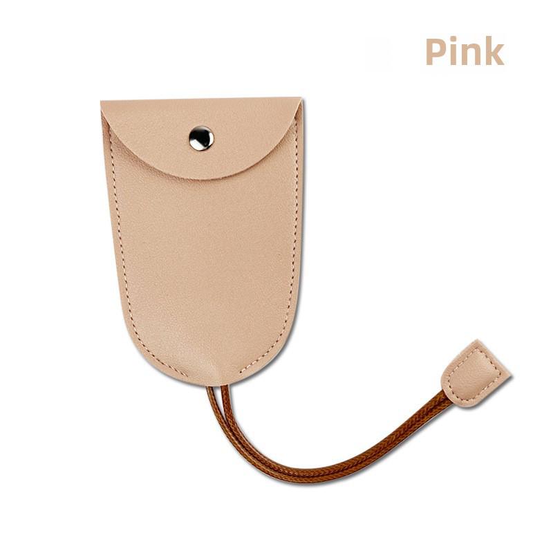 "Compact PU Leather Key Storage Pouch with Pull-Out Feature"