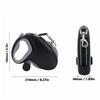 10-meter retractable dog leash with a 360° tangle-free, non-slip handle and a poop bag dispenser, ideal for outdoor walks