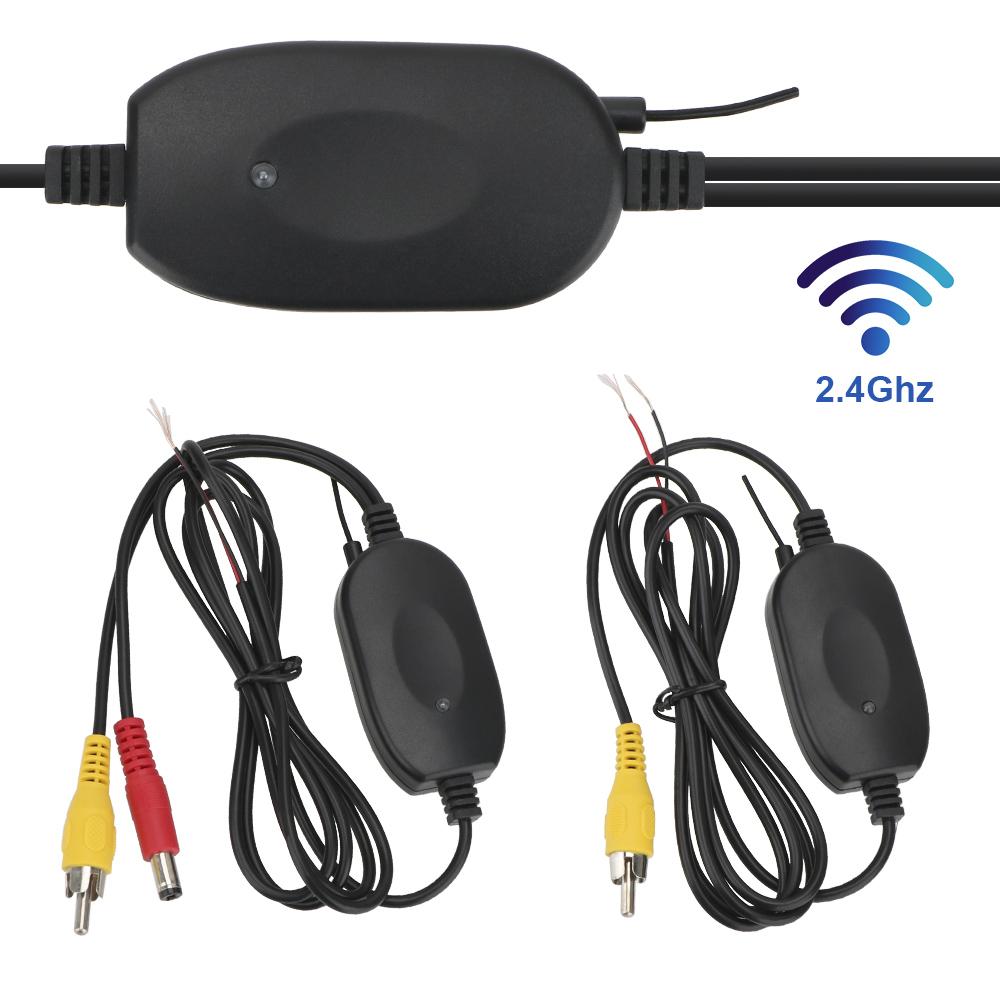 For Car Rear View Camera and DVD Monitor Video Transmitter Receiver Kit 2.4G Wireless Screen Reverse Backup Rearview Cam