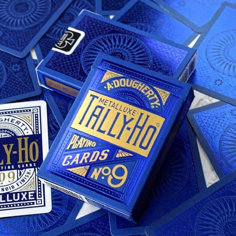 Игральные карты Tally-Ho Metalluxe USPCC Велосипедная колода Размер покера Карточные игры Волшебные трюки