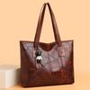 Korean Version Trendy Women's New Tote Bag with Horizontal Square Zipper Single Shoulder Handbag