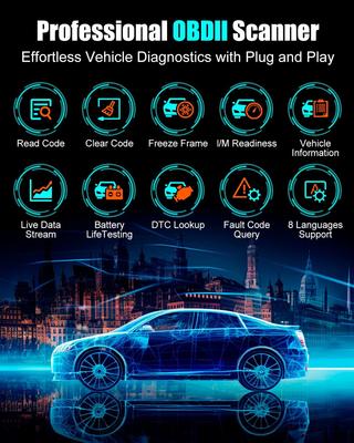 OBD2 Сканер для всех автомобилей 1996+, Считыватель кодов неисправностей двигателя, Диагностический инструмент OBD II