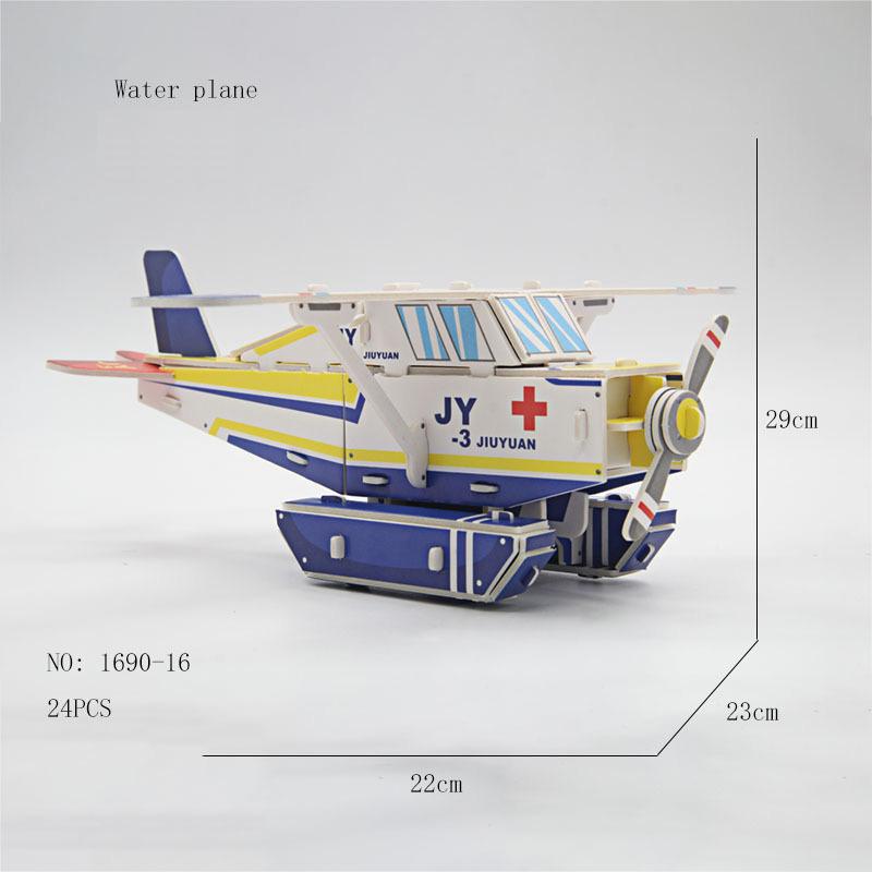 Детские DIY военные самолеты танк бумажные головоломки 3D головоломки собраны обучающие игрушки ручной работы